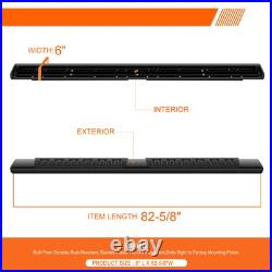 For 19-25 Silverado/Sierra Crew Cab 6 Aluminum Side Step Bar Running Boards