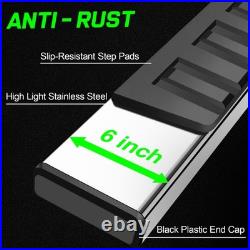 For 19-26 Silverado 1500 Double Cab 6 Nerf Bar Running Boards SS Side Step H