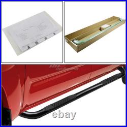For 2000-2019 Silverado Sierra Crew Cab Black 3OD Step Nerf Bar Running Boards