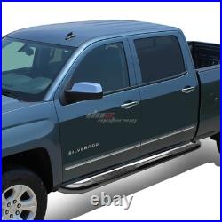 For 2000-2019 Silverado Sierra Crew Cab Black 3OD Step Nerf Bar Running Boards