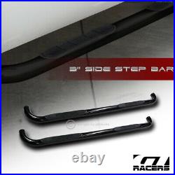 For 2001-2004 Chevy S10/GMC Sonoma Crew 3 Blk Side Step Nerf Bars Running Board