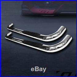 For 2001-2004 Chevy S10/Sonoma Crew 3 Chrome Side Step Nerf Bars Running Boards