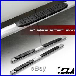 For 2007-2018 Chevy Silverado/Sierra Ext Cab 5 Oval Chrome Side Step Bars Board