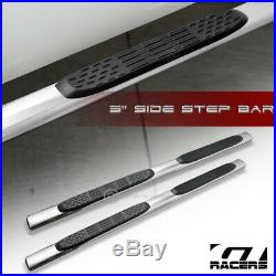 For 2007-2018 Silverado/Sierra Crew Cab 5 Chrome Side Step Bars Running Boards