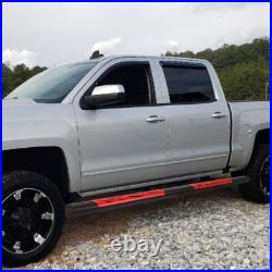 For 2007-2019 Silverado Sierra Crew Cab 5.5 Step Bar Running Board Black/Red