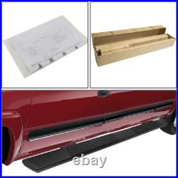 For 2007-2019 Silverado Sierra Crew Cab 5 Side Step Bar Running Board Black