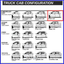 For 2007-2019 Silverado Sierra Crew Cab 6.25 Step Nerf Bar Running Board Chrome