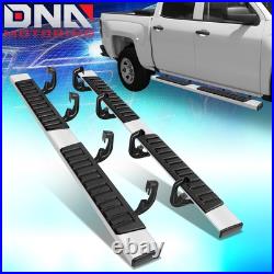 For 2007-2019 Silverado/Sierra Crew Cab 6 Step Nerf Bar Running Board Chrome