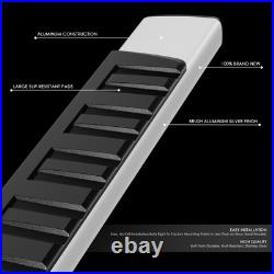For 2007-2019 Silverado/Sierra Crew Cab 6 Step Nerf Bar Running Board Chrome