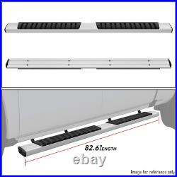 For 2007-2019 Silverado/Sierra Crew Cab 6 Step Nerf Bar Running Board Chrome