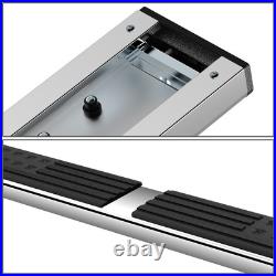 For 2007-2019 Silverado Sierra Extended Cab Bulldog USA Flag Pad Running Boards