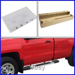 For 2007-2019 Silverado Sierra Standard/Reg Cab 6.25 Nerf Bar Running Boards