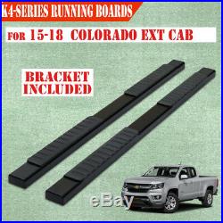 For 2015-2020 Colorado/Canyon Ext. Cab 4 Nerf Bar Running Board Side Step BLK H