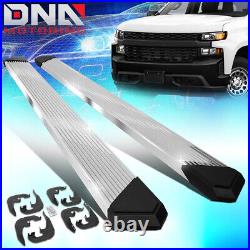 For 2019-2021 Silverado Crew Cab 6 Chrome Ss Pleated Step Bar Running Boards