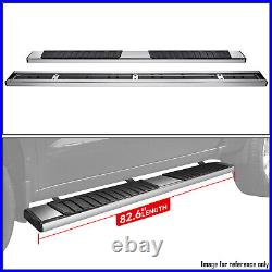 For 2019-2025 Silverado/Sierra Crew Cab 6.75 Flat Side Step Bar Running Boards