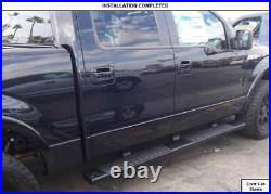 For 6 07-18 Chevy Silverado GMC Sierra Crew Cab Black Side Step Running Board