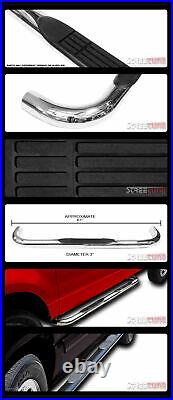 For 82-03 Chevy S10/Sonoma Ext Cab 3 Chrome Side Step Nerf Bars Running Boards
