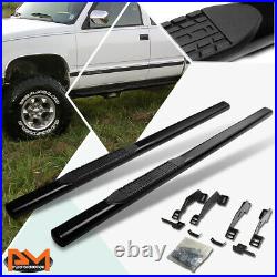 For 88-00 Chevy/GMC C/K Extended Cab 4 Side Step Nerf Bar Running Board Black