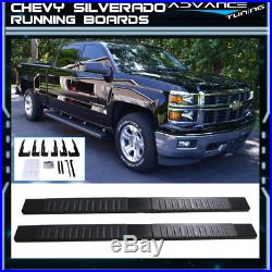 For 99-13 Chevy Silverado Ext Cab Side Step Bar Running Boards Black 6inch Pair