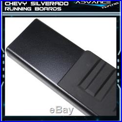 For 99-13 Chevy Silverado Ext Cab Side Step Bar Running Boards Black 6inch Pair