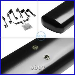 For 99-14 Silverado Crew Cab 4 Black Oval Tubing Side Step Bar Running Boards