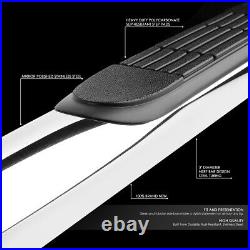 For 99-14 Silverado Sierra Crew Cab 3 Round Tube Side Step Bar Running Boards