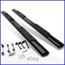 For 99-14 Silverado/Sierra Ext Oval 5 Side Step Nerf Bar Running Board Black