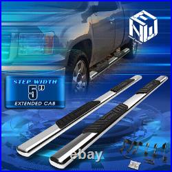 For 99-14 Silverado Sierra Extended Cab 5 S/S Oval Nerf Step Bar Running Boards