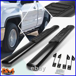 For 99-14 Silverado/Sierra Reg Oval 5 Side Step Nerf Bar Running Board Black