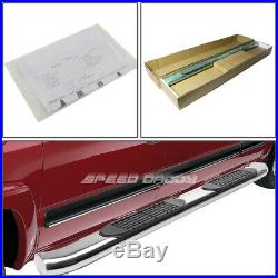 For 99-14 Silverado/sierra Ext 4 Chrome Curved Oval Step Nerf Bar Running Board