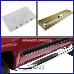 For 99-16 Silverado/sierra Reg Cab Chrome 3 Side Step Nerf Bar Running Board