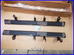 GM 12499706 Black Running Boards with Chrome for 07-14 Chevy Tahoe GMC Yukon Truck