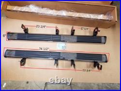 GM 12499706 Black Running Boards with Chrome for 07-14 Chevy Tahoe GMC Yukon Truck