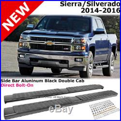 GMC Sierra Chevy Silverado 14-16 Double Cab Aluminum Side Step Bar Running Board