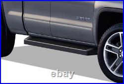 IBoard Black Running Boards Style Fit 07-18 Silverado Sierra Double Cab