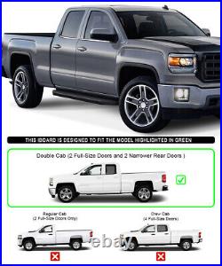 IBoard Black Running Boards Style Fit 07-18 Silverado/Sierra Double Cab