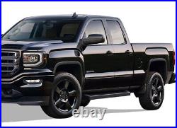 IBoard Black Running Boards Style Fit 07-18 Silverado Sierra Double Cab