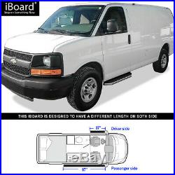 IBoard Polished Running Boards Style Fit 03-20 Chevy Express GMC Savana