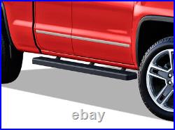 IBoard Running Boards 4 inches Matte Black Fit 07-18 Silverado Sierra Double Cab