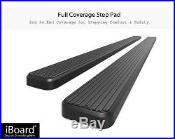IBoard Running Boards 4in Black Fit 00-20 Chevy Avalanche Suburban GMC Yukon XL