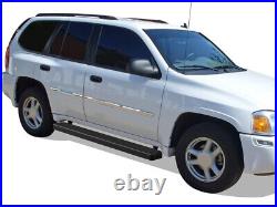 IBoard Running Boards 5-inch Black Fit 02-09 Chevy Trailblazer (02-06 GMC Envoy)