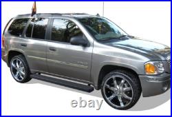 IBoard Running Boards 5-inch Black Fit 02-09 Chevy Trailblazer (02-06 GMC Envoy)