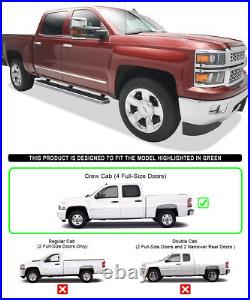 IBoard Running Boards 5 inches Fit 01-13 Chevy Silverado GMC Sierra Crew Cab