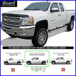 IBoard Running Boards 5 inches Fit 99-13 Chevy Silverado GMC Sierra Double Cab