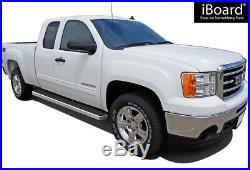 IBoard Running Boards 5 inches Fit 99-13 Chevy Silverado GMC Sierra Double Cab