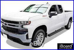 IBoard Running Boards 5 inches Matte Black Fit 19-20 Silverado Sierra Double Cab