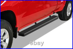 IBoard Running Boards 5 inches Matte Black Fit 19-22 Silverado Sierra Double Cab