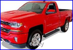 IBoard Running Boards 5in Matte Black Fit 99-13 Silverado Sierra Regular Cab