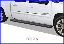 IBoard Running Boards 6-inch Black Fit 01-13 Chevy Silverado GMC Sierra Crew Cab
