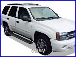 IBoard Running Boards 6-inch Black Fit 02-09 Chevy Trailblazer (02-06 GMC Envoy)